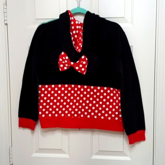 Disney/Kids/Minnie Mouse Hoodie/Color Black and Red/Size:XL - Picture 3 of 11